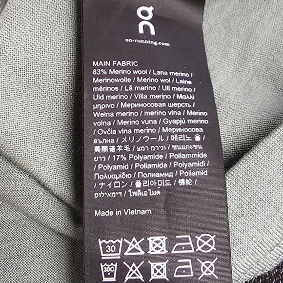 ON Running Womens Merino T-Shirt, Green, Short Sleeve, Wool, Crew Neck, Size S - Picture 4 of 9